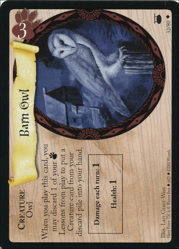 Harry Potter: Diagon Alley (Base Set) card 32 Barn Owl