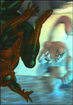 Fleer Ultra Spider-Man (Holoblasts Subset) card 3 Spider-Man vs Scorpion