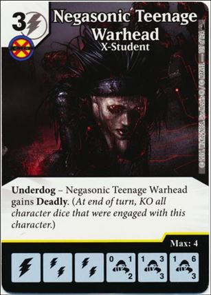 Marvel Dice Masters Deadpool card 107 Negasonic Teenage Warhead: X-Student