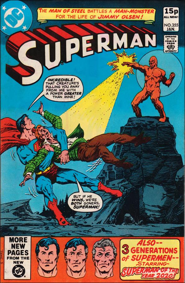 Superman (1939) issue 355-B UK Price Cover