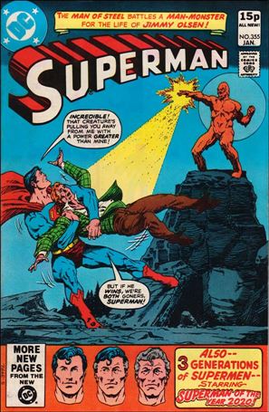 Superman (1939) issue 355-B UK Price Cover