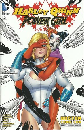 Harley Quinn and Power Girl issue 2-B Boston Comic Con Cover