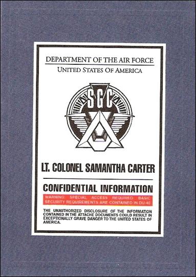 Stargate SG-1: Season 8 (Personnel Files Subset) card PF2 Lt. Colonel Samantha Carter