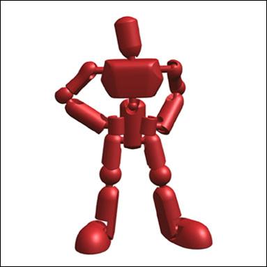 Stikfas Blister Pack figure 4-B G2 Alpha Male (Red)