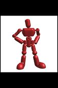 Stikfas Blister Pack figure 4-B G2 Alpha Male (Red)
