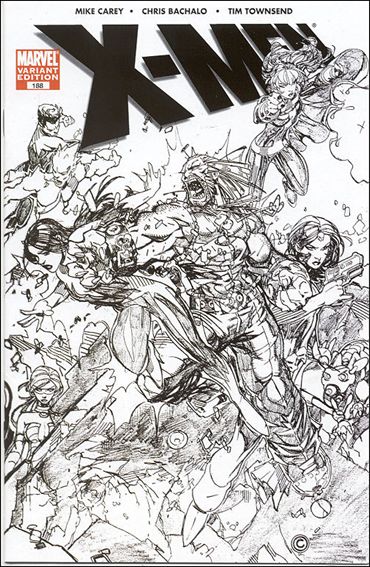 X-Men (1991) issue 188-B Chris Bachalo 1:25 Wraparound Sketch Cover