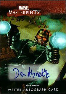 2008 Marvel Masterpieces: Series 3 (Writer Autograph Subset) card DA Dan Abnett