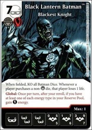 DC Comics Dice Masters War of Light card 140 Black Lantern Batman: Blackest Knight