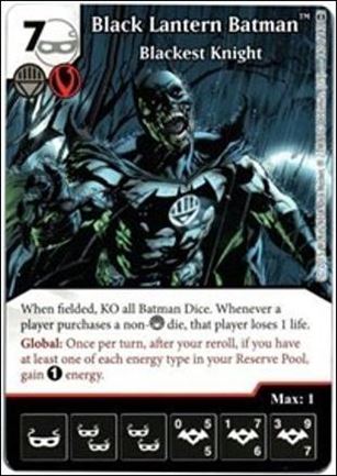DC Comics Dice Masters War of Light card 140 Black Lantern Batman: Blackest Knight