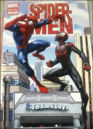 Spider-Men issue 1-MT Mark Bagley Texas Toyz Cover 