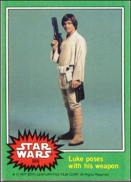 Star Wars: Series 4 (Base Set) card 255 Luke poses with his weapon
