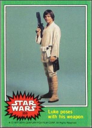 Star Wars: Series 4 (Base Set) card 255 Luke poses with his weapon