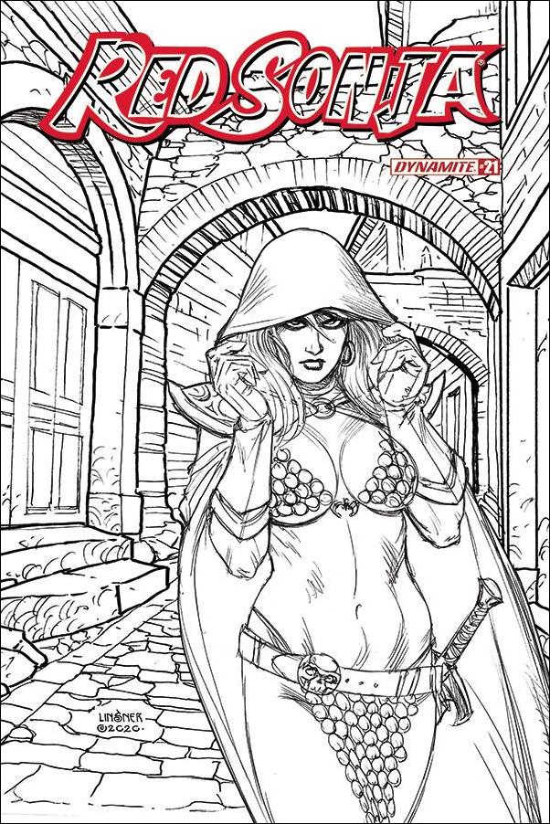 Red Sonja (2019) issue 21-G Joseph Michael Linsner 1:10 Black & White Cover