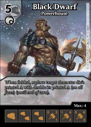 Marvel Dice Masters  Avengers Infinity Gauntlet card 19 Black Dwarf: Powerhouse