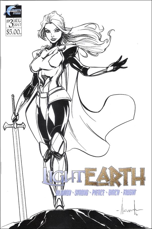 Light-Earth issue 3-L Ale Garza Black & White Cover