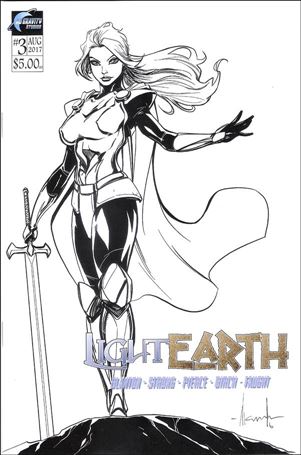 Light-Earth issue 3-L Ale Garza Black & White Cover