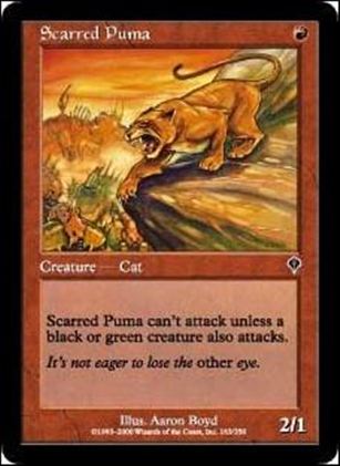 Magic the Gathering: Invasion (Base Set) card 163 Scarred Puma