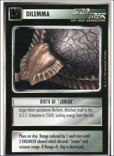 Star Trek: Premiere Unlimited (Base Set) card 17 Birth of “Junior” 