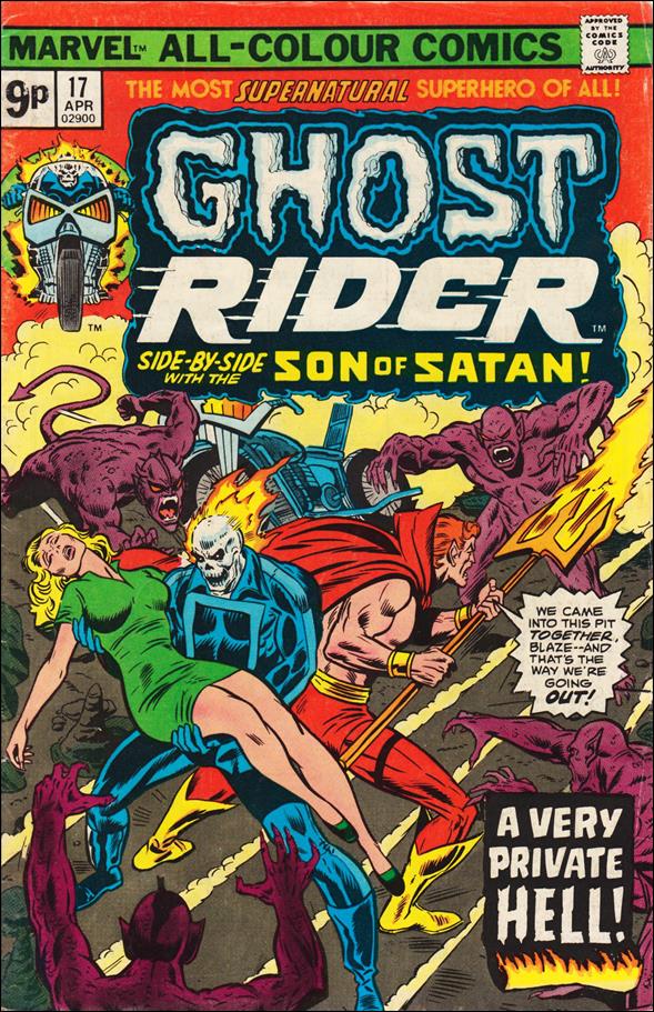 Ghost Rider (1973) issue 17-C UK Price Cover