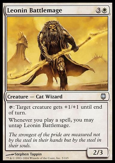 Magic the Gathering: Darksteel (Base Set) card 5 Leonin Battlemage