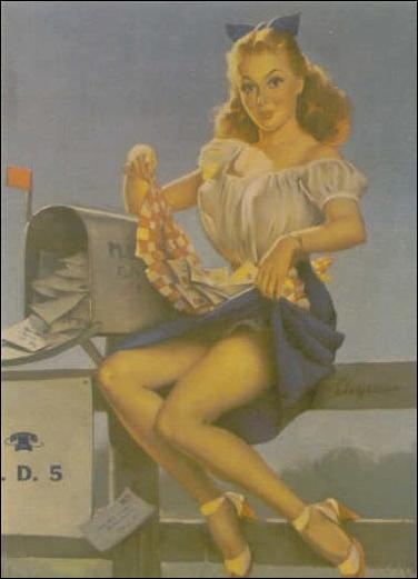Elvgren's Calendar Pinups 2 (Base Set) card 25 Fan Mail