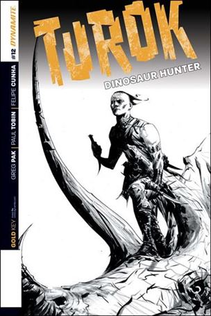 Turok: Dinosaur Hunter (2014) issue 12-D Jae Lee 1:25 Black & White Cover