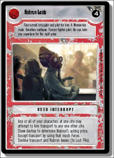 Star Wars: Premiere Limited (Base Set) card 270 Nabrun Leids