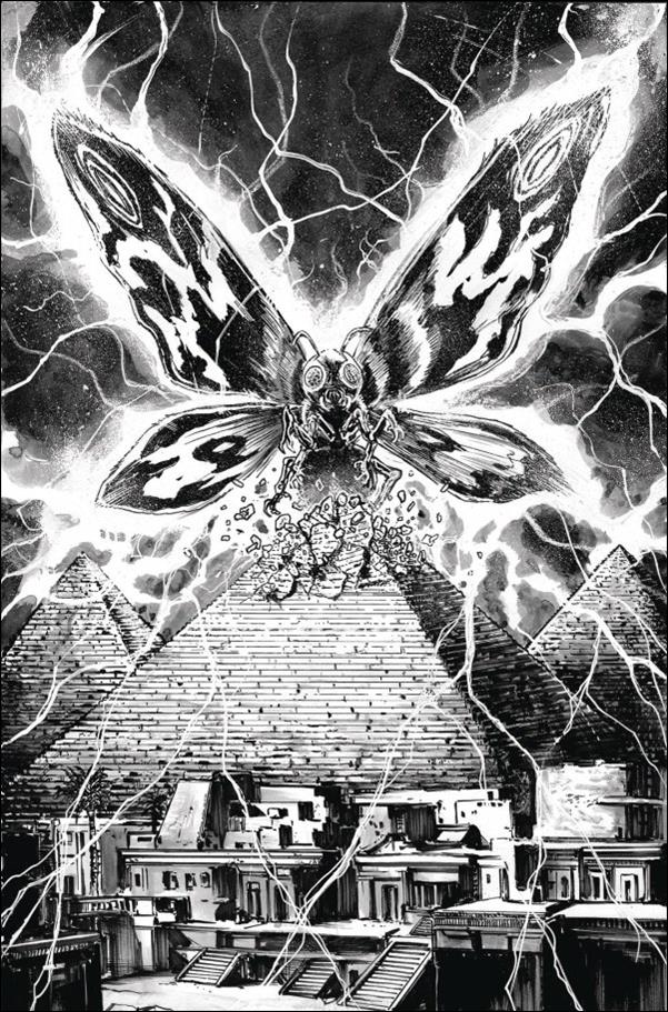 Godzilla: Here There Be Dragons II - Sons of Giants issue 3-C Gavin Smith B&W Virgin 1:10 Cover