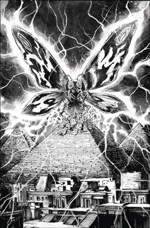 Godzilla: Here There Be Dragons II - Sons of Giants issue 3-C Gavin Smith B&W Virgin 1:10 Cover