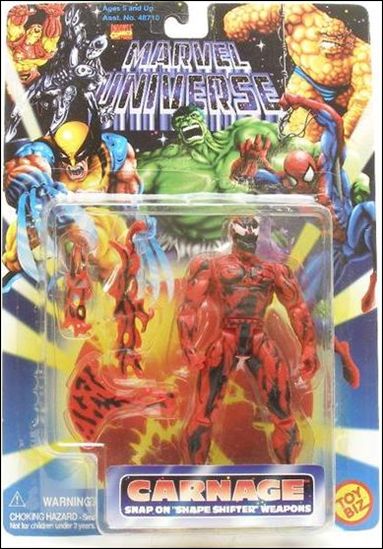 Marvel Universe (1996) figure 6 Carnage (with Snap on Shape Shifter Weapons)
