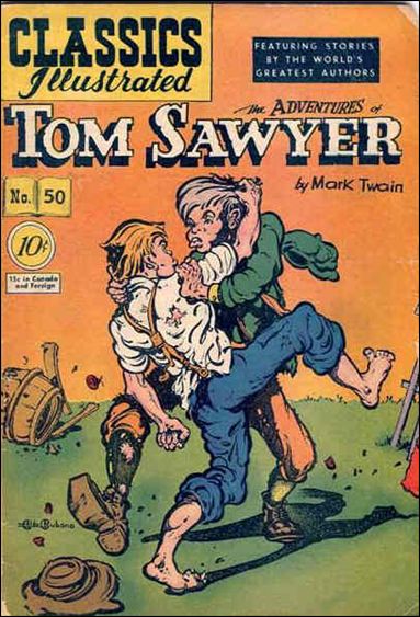 Classic Comics/Classics Illustrated issue 50-C HRN 51 - Blue & Yellow Back Cover
