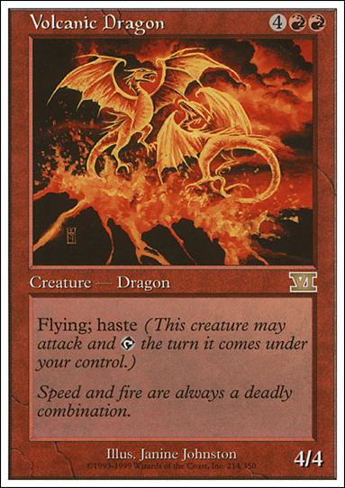 Magic the Gathering: 6th Edition (Base Set) card 214 Volcanic Dragon