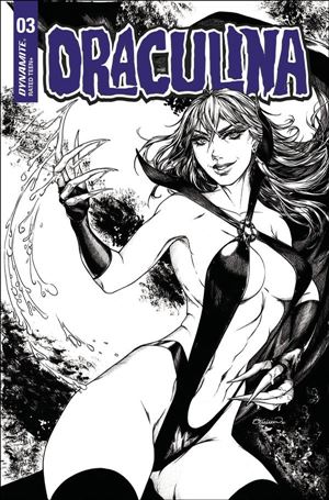 Draculina (2022) issue 3-K Collette Turner 1:7 Black & White Cover