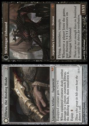 Magic the Gathering: Dark Ascension (Base Set) card 147 Elbrus, the Binding Blade / Withengar Unbound