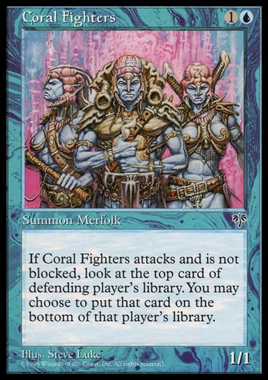 Magic the Gathering: Mirage (Base Set) card 59 Coral Fighters
