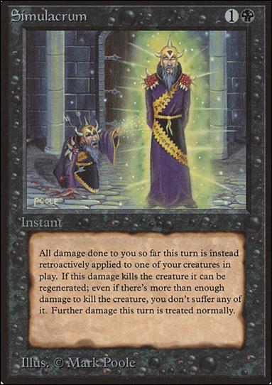 Magic the Gathering: Limited Edition Beta (Base Set) card 129 Simulacrum