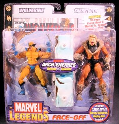 Marvel Legends Face-Off (Series 2) figure 6 Wolverine and Sabretooth (Mouthes Open)