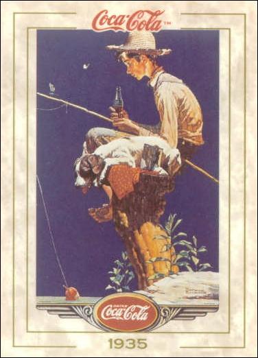 Coca-Cola Collection Series 1 (Base Set) card 35 Norman Rockwell Calendar (1935)