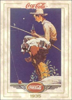 Coca-Cola Collection Series 1 (Base Set) card 35 Norman Rockwell Calendar (1935)