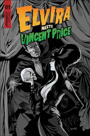 Elvira Meets Vincent Price issue 1-N Dave Acosta 1:50 Greyscale Cover