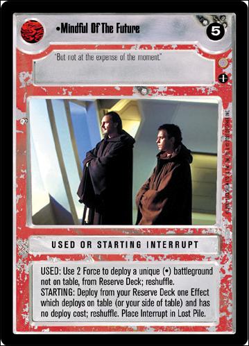 Star Wars: Coruscant Limited (Base Set) card 165 Mindful Of The Future