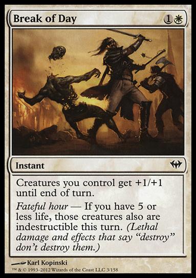 Magic the Gathering: Dark Ascension (Base Set) card 3 Break of Day