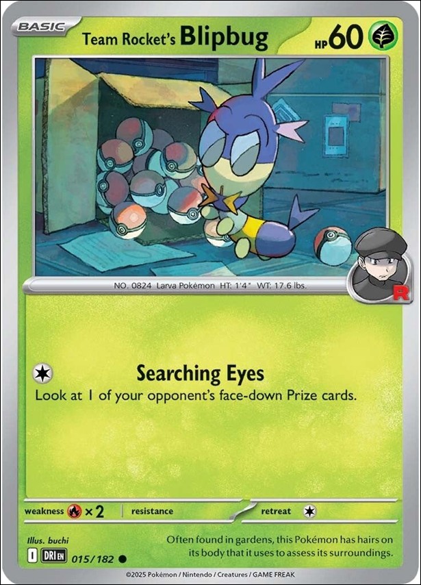 Pokemon: Scarlet & Violet - Destined Rivals card 015/182 Team Rocket's Blipbug