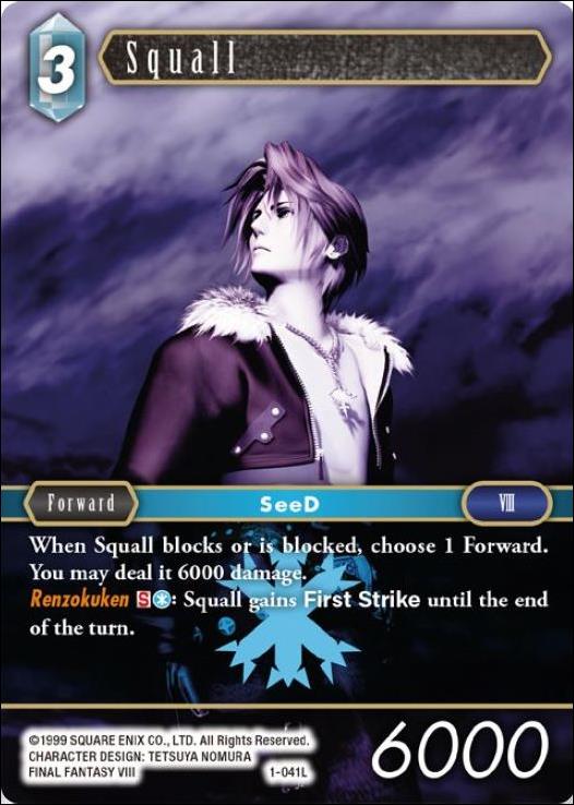Final Fantasy Trading Card Game: Opus I (Base Set) card 041L Squall