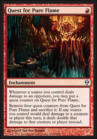 Magic The Gathering: Zendikar (Base Set) card 144 Quest for Pure Flame