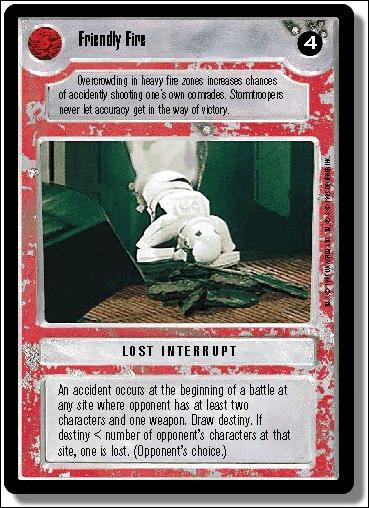 Star Wars: Premiere Limited (Base Set) card 238 Friendly Fire