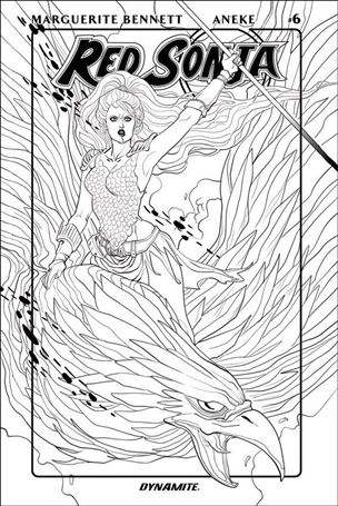 Red Sonja (2016/01) issue 6-B 1:10 Blank & White Cover