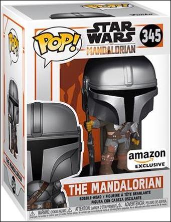 POP! Star Wars figure 345-B The Mandalorian (Chrome) Amazon Exclusive