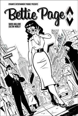 Bettie Page (2017) issue 1-K Scott Chantler Black and White 1:40 Cover