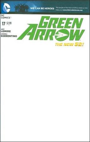 Green Arrow (2011) issue 17-C We Can Be Heroes Blank Cover
